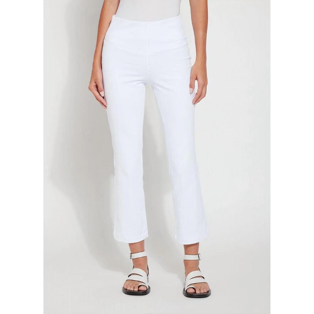NEW LYSSE baby bootcut jeans in white